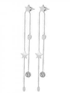 Adeliás Женский кулон - кулон в виде звезды из нержавеющей стали со стразами серебристого цвета