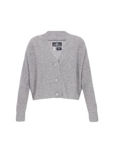 DreiMaster Женский кардиган светло-серого меланжевого цвета