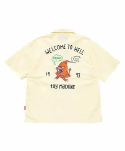 Футболки с надписью "Toy Machine Welcome to Hell Poplyn" (мужские) Select Brands, цвет Light Yellow