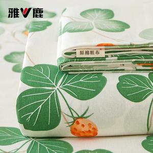 Yalu Простыня 120х230 см из грубого хлопка, цвет Green Strawberry, для любого сезона