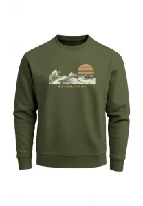 Толстовка bergmotiv с принтом спереди Neverless, Oliv