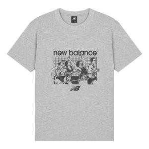Футболка athletics 90's graphic t-shirt 'grey black' New Balance, серый