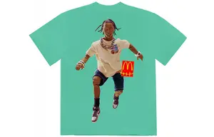 Футболка Mcdonald"s X унисекс зеленая Travis Scott, зеленый