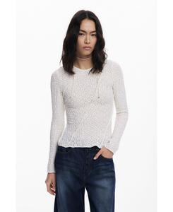 Женская футболка с перекрестными швами Desigual, Off white