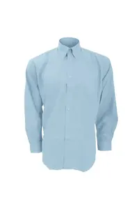 Оксфордская рубашка с длинным рукавом Kustom Kit, синий