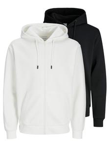 Толстовка с капюшоном на молнии JACK & JONES Bradley, Mottled Black