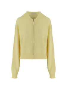 Кардиган с капюшоном на молнии Allude, желтый