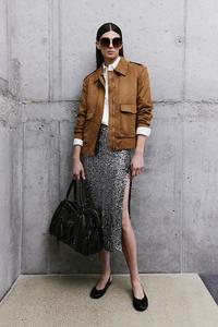 Юбка Answear.Lab, серебряный