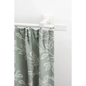 Карниз Cubus, Quader Innenlauf 1-рядный по желаемой длине, внутреннее крепление для штор, удлиняемый, дерево-алюминий Garesa, белый