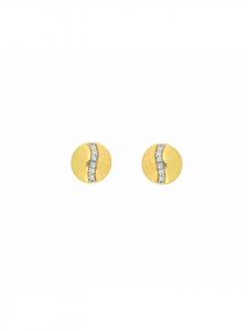 Adeliás Женские золотые серьги-гвоздики 333 с кубическим цирконием в золоте