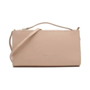 Кожаная сумка через плечо Patrizia Pepe, бежевый