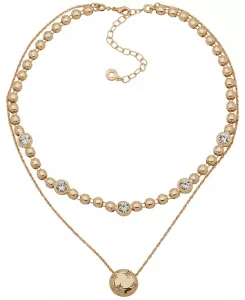 Многорядное ожерелье 2 в 1 со стеклянной оправой и кристаллами в форме звезды Anne Klein, gold