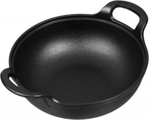Кастрюля для приготовления пищи PRETYZOOM из чугуна, черный