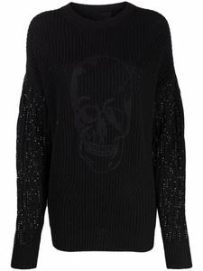 Philipp Plein джемпер с кристаллами, черный