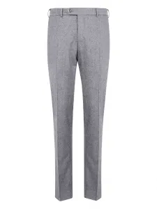 Брюки с елочным узором Pt Torino, серый