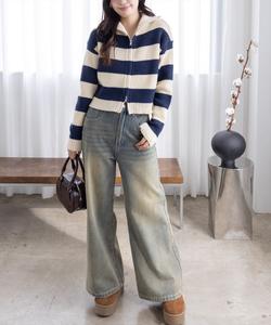 Трикотажный топ с двойной молнией <<Новинка сезона осень/зима>>