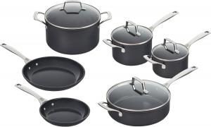 Набор кастрюль и сковородок Le Creuset Essential с антипригарным керамическим покрытием, 10 предметов, черный