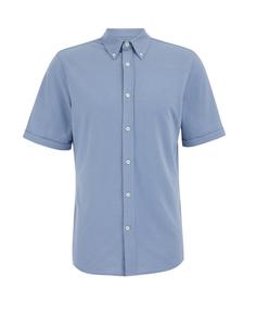 Рубашка Slim Fit на пуговицах WE Fashion, синий