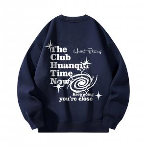 Свитшот Unisex Crew Neck Moderate Heavyweight HUANQIU, темно-синий
