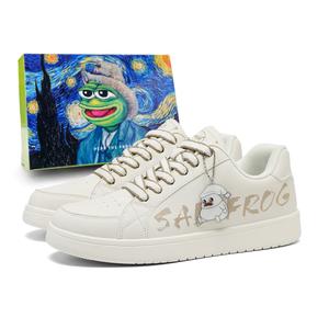 Pepe The Frog Низкие скейтерские кроссовки мужские Pearl Beige, цвет Pearl Beige