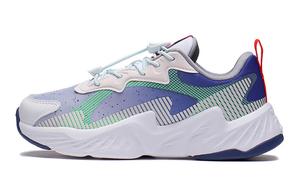 Скользостойкие амортизирующие износостойкие легкие детские повседневные кроссовки White Gray Blue для подростков LINING YOUNG