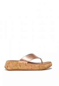 FitFlop F-Mode FT7-323 сандалии на платформе для женщин розовое золото пробка ремешок между пальцами