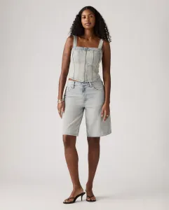 Короткие джинсы-бермуды для женщин Baggy Dad Jort Levi's, светло-серый