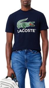 Мужская футболка Lacoste с круглым вырезом, коротким рукавом, стандартным кроем и фирменной символикой, Navy Blue