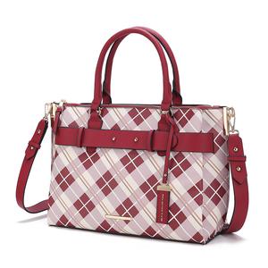 Женская сумка-саквояж Vivian из веганской кожи от Mia K MKF Collection By Mia K., бордово-красный