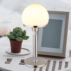 Настольная лампа Globo Lighting Haku Typ A, опаловое стекло / железо - 1 лампа - серебро