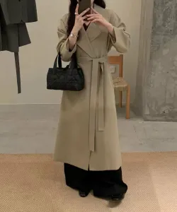 Длинный тренч из смесовой льняной ткани Banico, цвет Beige