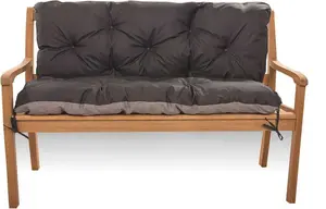 Подушка для садовой скамейки 170×60×50 см, черная. Подушка для скамейки. Накидка на скамейку для 2-3 человек. Садовая скамейка, терраса и зона отдыха на открытом воздухе. Setgarden