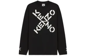 Футболка мужская Kenzo с двойным логотипом, черный