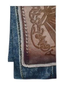 Acne Studios шарф с принтом Denim-Label, нейтральный цвет
