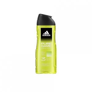 CONFETTIWOW Гель для душа и шампунь adidas Pure Game 3-в-1 для мужчин, 400 мл
