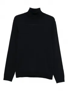 Свитер с высоким воротником Roberto Collina, синий