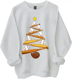 Бейсбольный свитшот с рождественской елкой