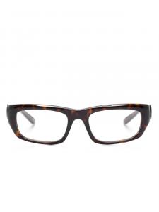 Очки в прямоугольной оправе Balenciaga Eyewear, коричневый
