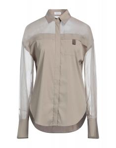 Рубашка Brunello Cucinelli, хаки