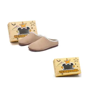 Женские противоскользящие тапочки с закрытым носком VICTORIA&VERA, Malt Apricot