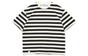 714STREET Футболка унисекс, Коричневые и белые полосы