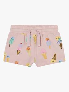 Детские хлопчатобумажные шорты для мороженого Stella McCartney Kids, розовый