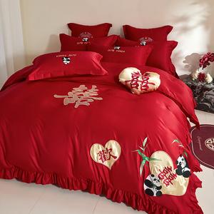 LUOLAI HOME Комплект постельного белья 6 предметов, 180 см, простыня на резинке, пододеяльник, 2 наволочки, юбка на кровать, Joyful And Delighted