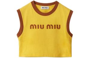 Футболка женская желтая Miu Miu