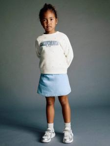 Детская толстовка California с принтом из хлопковой смеси Mango, Natural White