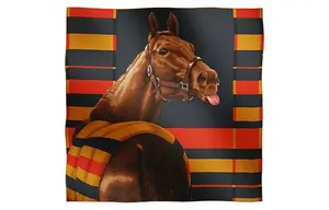 HERMES Вязаный шарф унисекс разноцветный, Multicolor