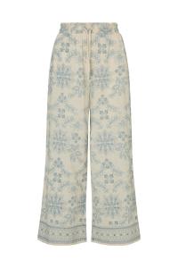 RAFFYA Широкие брюки в синем и белом цветах