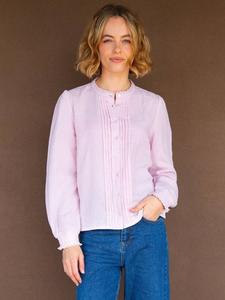 Холли с защипами и длинными рукавами из муслина Aspiga, Blush Pink