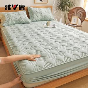 Yalu Простыня на резинке 150х200 см, хлопок, клетка, цвет свежая зелень