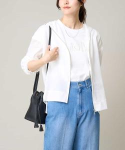 Полупрозрачная толстовка с расклешенной спинкой Avv, цвет White